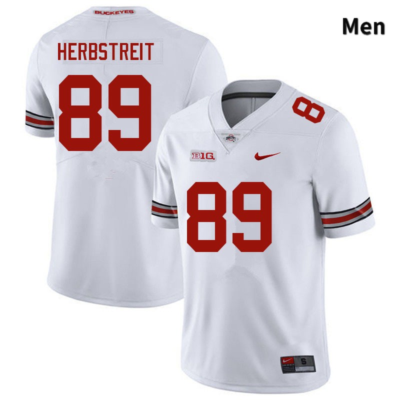 Ohio State Buckeyes Zak Herbstreit Men's #89 White Authentic Stitched College Football Jersey